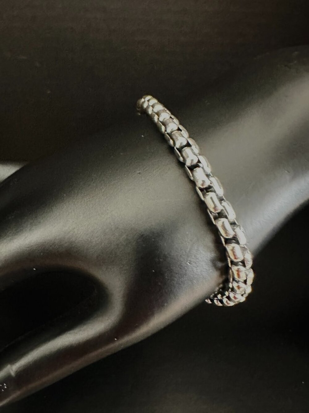 JAI Sterling Silver Bracelet 925 Heavy Link Toggle Clasp 8” 25g